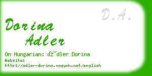 dorina adler business card